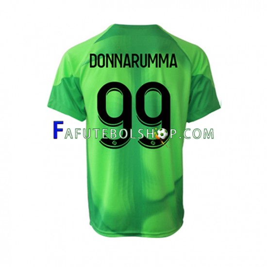 Camisa Goleiro 1 Paris Saint Germain Gianluigi Donnarumma 99 2022-2023 manga curta ,Masculino