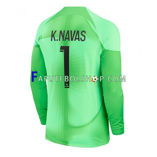 Camisa Goleiro 1 Paris Saint Germain K.Navas 1 2022-2023 manga longa ,Masculino