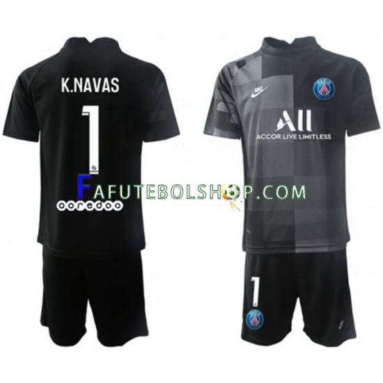 Camisa Goleiro 2 Paris Saint Germain Keylor Navas 1 2021-2022 manga curta ,infantil