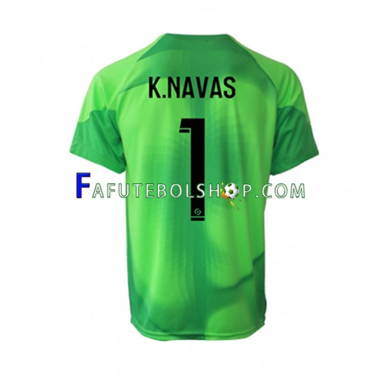 Camisa Goleiro 1 Paris Saint Germain Keylor Navas 1 2022-2023 manga curta ,Masculino