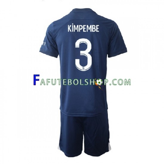 Camisa 1 Paris Saint Germain Kimpembe 3 2022-2023 manga curta ,infantil