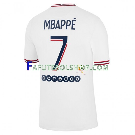 Camisa 4 Paris Saint Germain Mbappé Kylian 7 2021-2022 manga curta ,Masculino