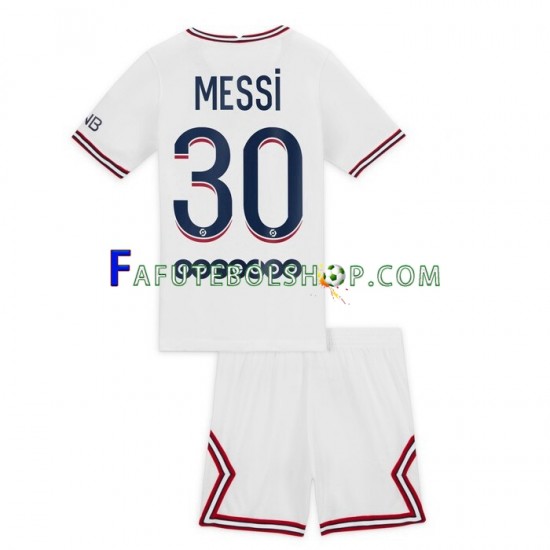 Camisa 4 Paris Saint Germain Lionel Messi 30 2021-2022 manga curta ,infantil