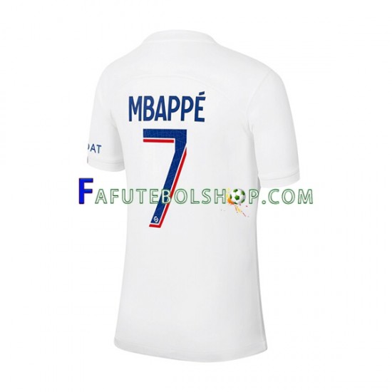 Camisa 3 Paris Saint Germain Mbappé 7 2022-2023 manga curta ,Masculino