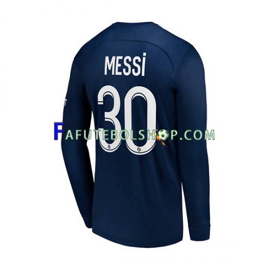 Camisa 1 Paris Saint Germain Messi 30 2022-2023 manga longa ,Masculino