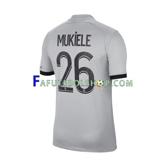 Camisa 2 Paris Saint Germain Mukiele 26 2022-2023 manga curta ,Masculino