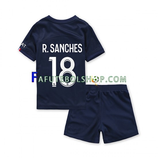 Camisa 1 Paris Saint Germain R.Sanches 18 2022-2023 manga curta ,infantil