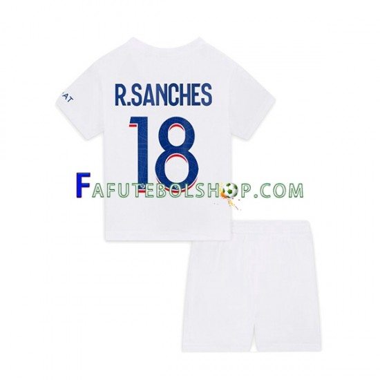 Camisa 3 Paris Saint Germain R.Sanches 18 2022-2023 manga curta ,infantil