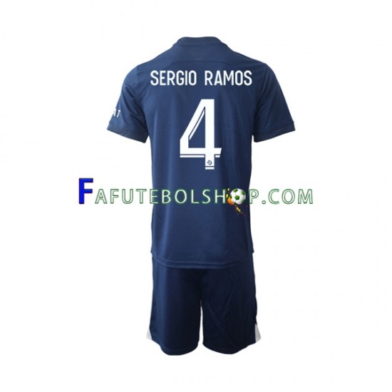 Camisa 1 Paris Saint Germain Sergio Ramos 4 2022-2023 manga curta ,infantil