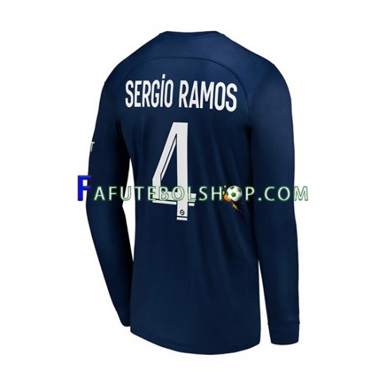 Camisa 1 Paris Saint Germain Sergio Ramos 4 2022-2023 manga longa ,Masculino