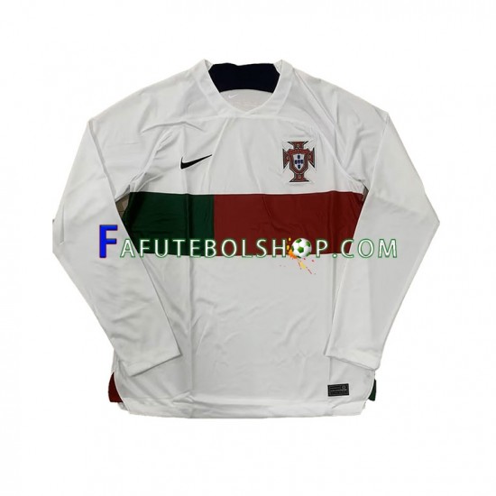 Camisa 2 Portugal Copa Do Mundo 2022 manga longa ,Masculino