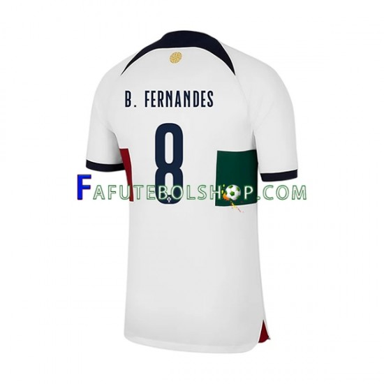 Camisa 2 Portugal B.Fernandes 8 Copa Do Mundo 2022 manga curta ,Masculino