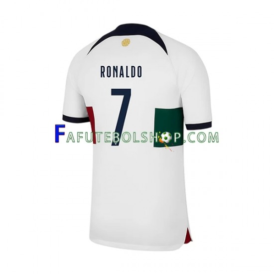 Camisa 2 Portugal Ronaldo 7 Copa Do Mundo 2022 manga curta ,Masculino