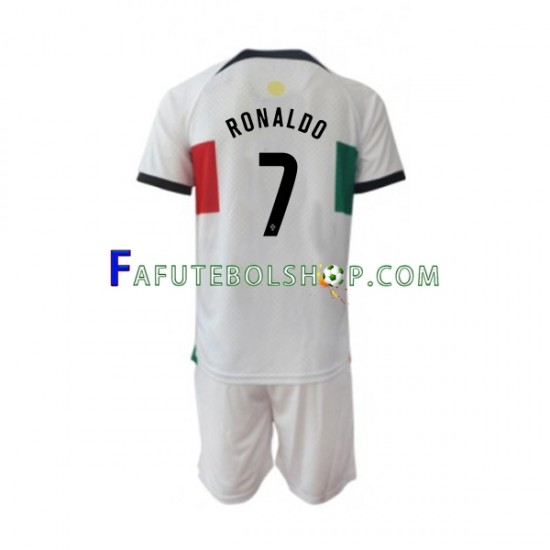 Camisa 2 Portugal Ronaldo 7 Copa Do Mundo 2022 manga curta ,infantil