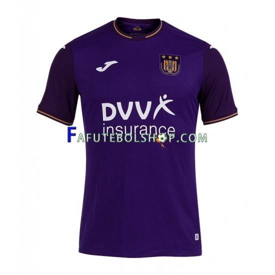 Camisa 1 RSC Anderlecht 2021-2022 manga curta ,Masculino