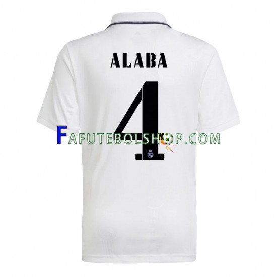 Camisa 1 Real Madrid Alaba 4 2022-2023 manga curta ,Masculino