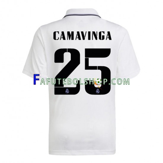 Camisa 1 Real Madrid Camavinga 25 2022-2023 manga curta ,Masculino