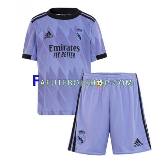 Camisa 2 Real Madrid 2022-2023 manga curta ,infantil