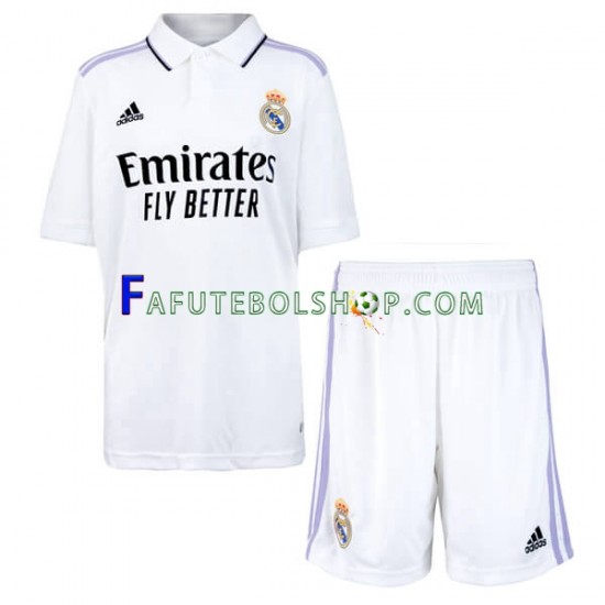 Camisa 1 Real Madrid 2022-2023 manga curta ,infantil