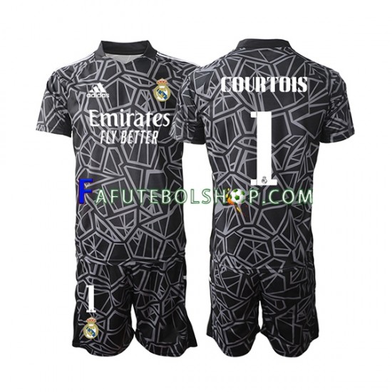 Camisa Goleiro 2 Real Madrid Courtois 1 2022-2023 manga curta ,infantil