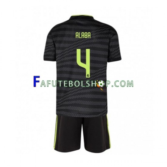 Camisa 3 Real Madrid David Alaba 4 2022-2023 manga curta ,infantil