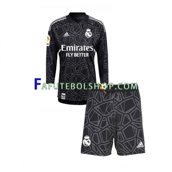 Camisa Goleiro 2 Real Madrid 2022-2023 manga longa ,infantil