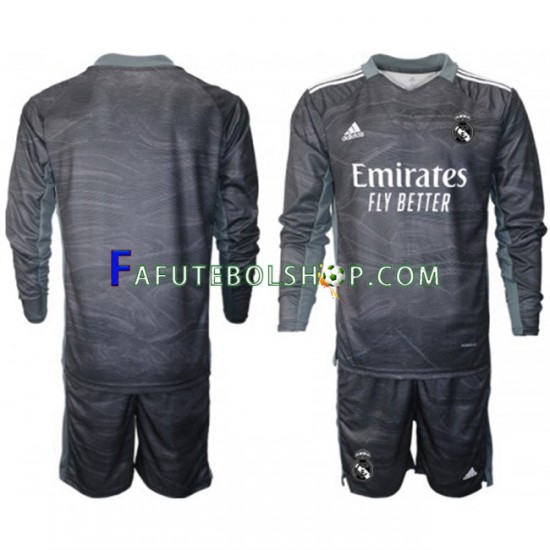 Camisa Goleiro 1 Real Madrid 2021-2022 manga longa ,infantil