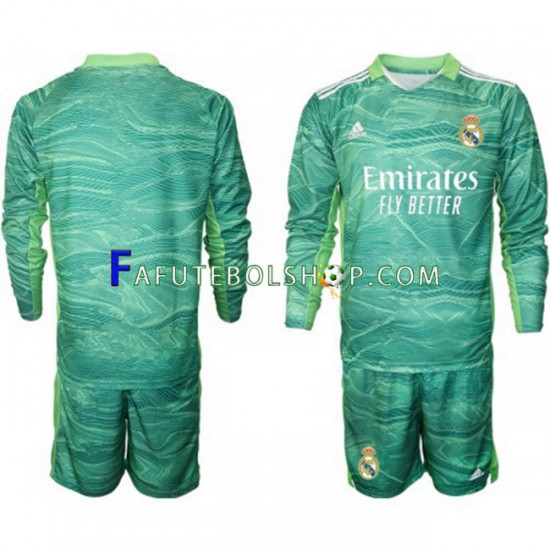 Camisa Goleiro 3 Real Madrid 2021-2022 manga longa ,infantil