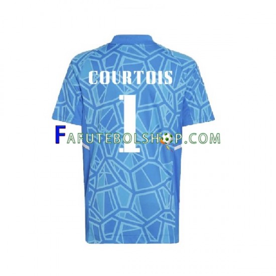 Camisa Goleiro 1 Real Madrid Courtois 1 2022-2023 manga curta ,Masculino