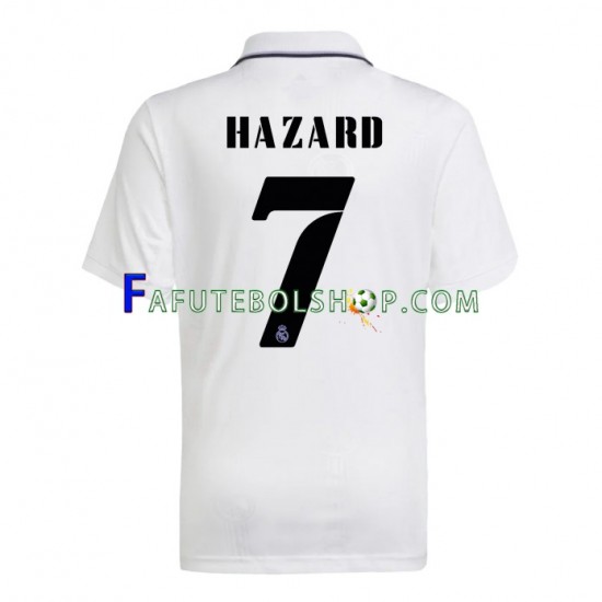 Camisa 1 Real Madrid Hazard 7 2022-2023 manga curta ,Masculino