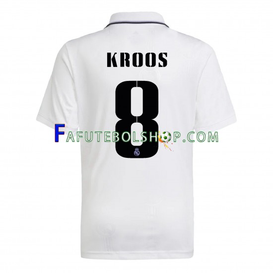 Camisa 1 Real Madrid Kroos 8 2022-2023 manga curta ,Masculino