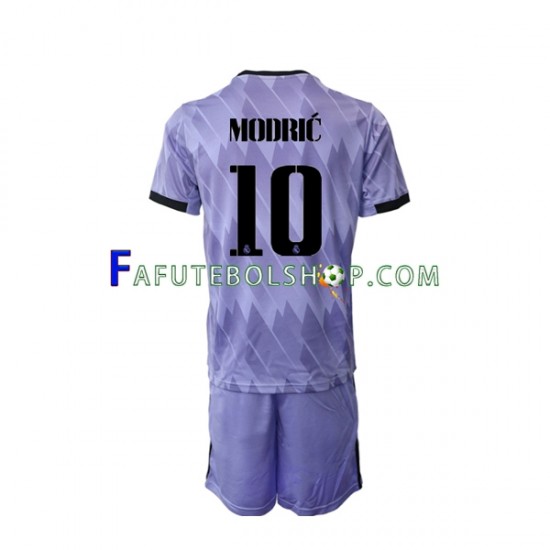 Camisa 2 Real Madrid Modrić Luka 10 2022-2023 manga curta ,infantil