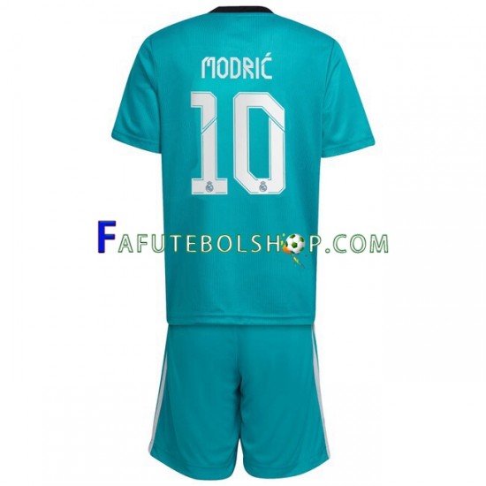 Camisa 3 Real Madrid Modrić Luka 10 2021-2022 manga curta ,infantil