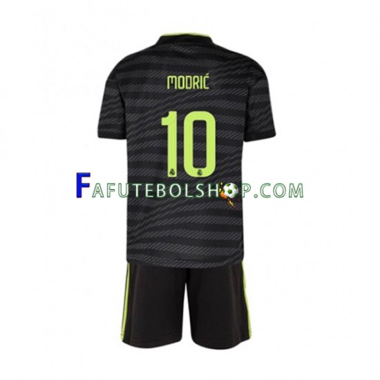 Camisa 3 Real Madrid Modrić 10 2022-2023 manga curta ,infantil