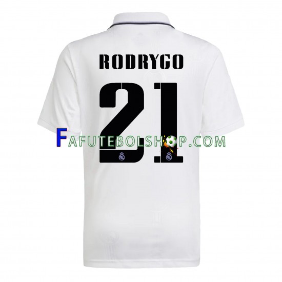 Camisa 1 Real Madrid Rodrygo 21 2022-2023 manga curta ,Masculino