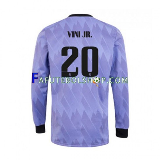 Camisa 2 Real Madrid Vinicius Junior 20 2022-2023 manga longa ,Masculino