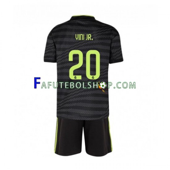 Camisa 3 Real Madrid Vinicius Junior 20 2022-2023 manga curta ,infantil