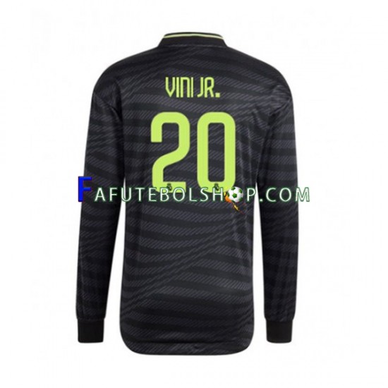 Camisa 3 Real Madrid Vinicius Junior 20 2022-2023 manga longa ,Masculino