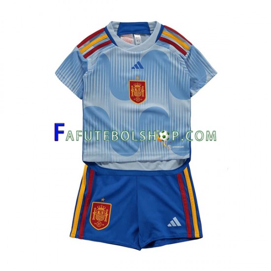 Camisa 2 Espanha Copa Do Mundo 2022 manga curta ,infantil