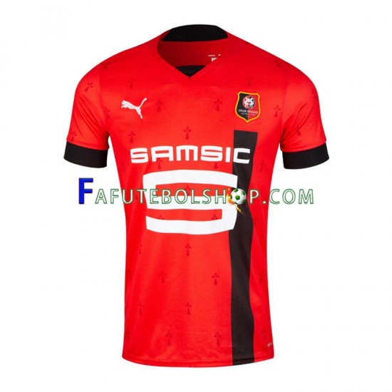 Camisa 1 Stade Rennais 2022-2023 manga curta ,Masculino