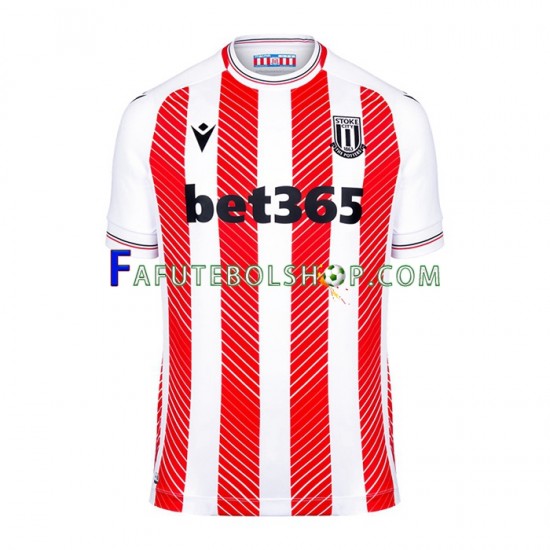 Camisa 1 Stoke City 2022-2023 manga curta ,Masculino