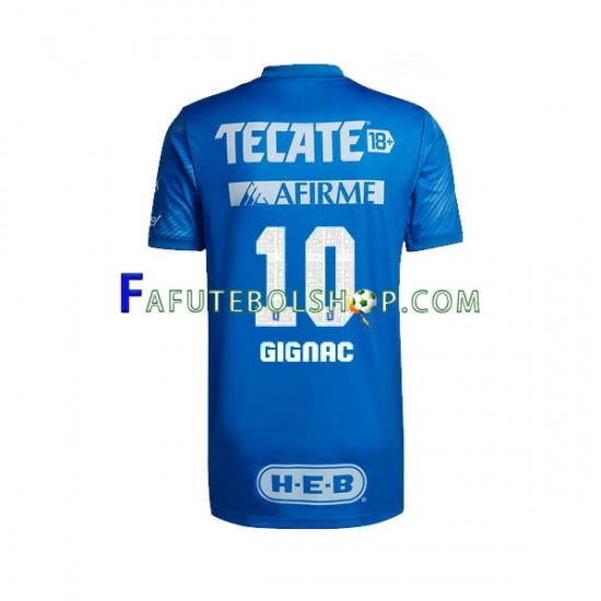 Camisa 2 Tigres UANL Andre-Pierre Gignac 10 2022-2023 manga curta ,Masculino