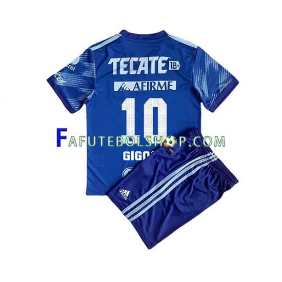 Camisa 2 Tigres UANL Andre-Pierre Gignac 10 2022-2023 manga curta ,infantil