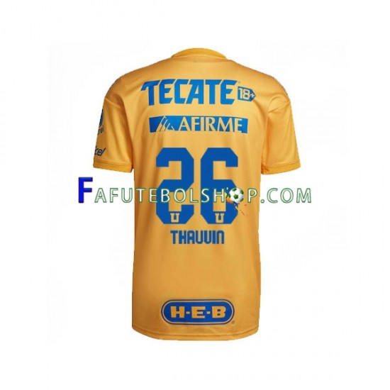 Camisa 1 Tigres UANL Florian Thauvin 26 2022-2023 manga curta ,Masculino