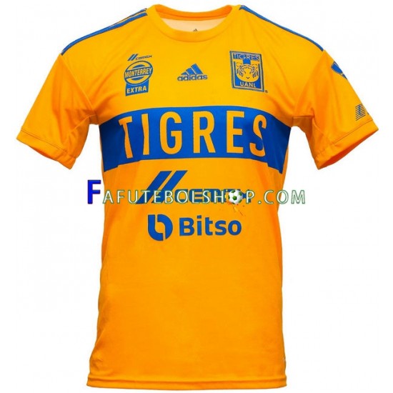 Camisa 1 Tigres UANL 2022-2023 manga curta ,Masculino