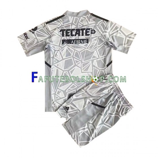 Camisa Goleiro 1 Tigres UANL 2022-2023 manga curta ,infantil