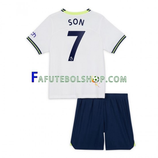 Camisa 1 Tottenham Hotspur Son Heung-min 7 2022-2023 manga curta ,infantil