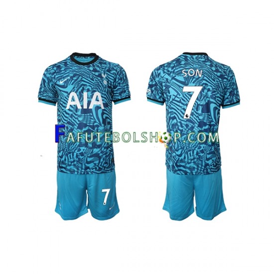 Camisa 3 Tottenham Hotspur Son Heung-min 7 2022-2023 manga curta ,infantil