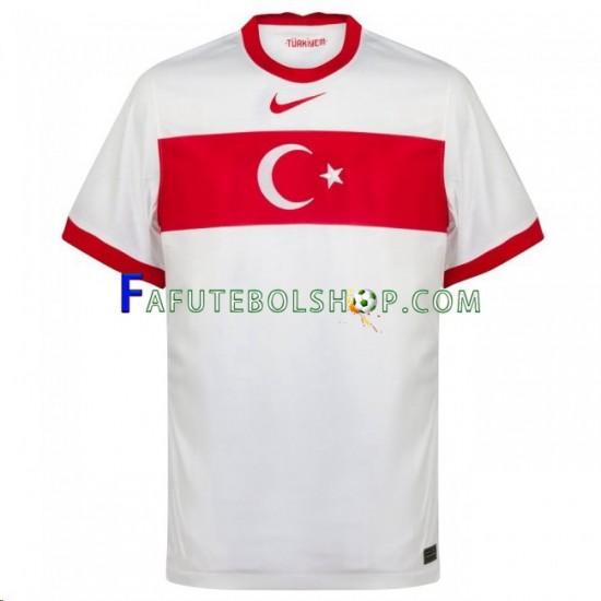 Camisa 1 Turquia Euro 2020 manga curta ,Masculino