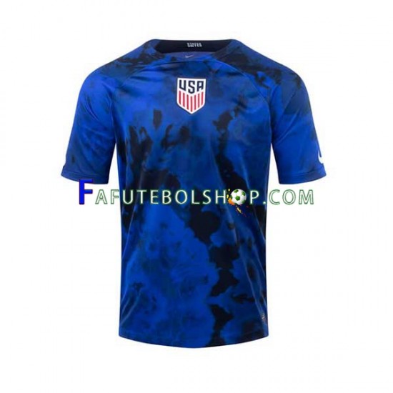 Camisa 2 Estados Unidos Copa Do Mundo 2022 manga curta ,Masculino